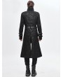 Devil Fashion Black Gothic Punk Military Uniform Long Jacker for Men