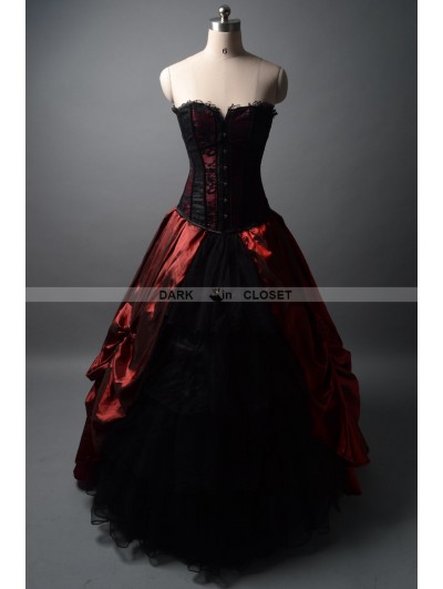 Fair Lady Gothic Black Ball Gown Wedding Dress India | Ubuy