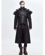 Devil Fashion Black Gothic Punk Winter Warm Long Coat for Men
