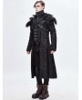 Devil Fashion Black Gothic Punk Winter Warm Long Coat for Men