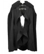 Devil Fashion Black Gothic Irregular Winter Warm Long Cape for Men