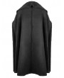 Devil Fashion Black Gothic Irregular Winter Warm Long Cape for Men