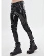 Devil Fashion Black Gothic Punk Latex Long Pants for Men