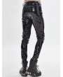 Devil Fashion Black Gothic Punk Latex Long Pants for Men