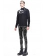 Devil Fashion Black Gothic Punk Slim Latex Long Pants for Men