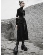 Punk Rave Black Street Fashion Gothic Grunge Slim Casual Long Trench Coat for Women