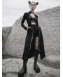 Punk Rave Black Street Fashion Gothic Grunge Slim Casual Long Trench Coat for Women