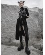 Punk Rave Black Street Fashion Gothic Grunge Slim Casual Long Trench Coat for Women