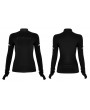 Punk Rave Black Street Fashion Gothic Grunge Long Sleeve Casual T-Shirt for Women