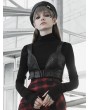 Punk Rave Black Street Fashion Gothic Grunge Sexy PU Leather Short Top for Women