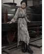 Punk Rave Grey Street Fashion Gothic Grunge Chiffon Irregular Long Dress