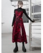 Punk Rave Red Street Fashion Gothic Grunge Slit Long Dress