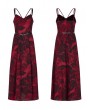 Punk Rave Red Street Fashion Gothic Grunge Slit Long Dress