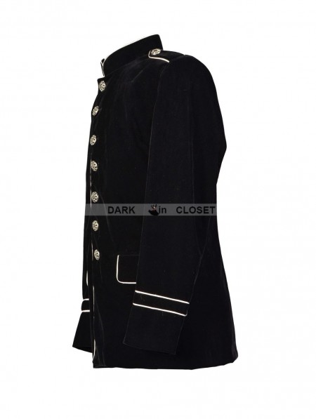 Pentagramme Black Military Style Gothic Jacket for Men - DarkinCloset.com