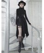 Punk Rave Black Street Fashion Gothic Grunge Velvet Irregular Pleated Casual Skirt