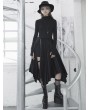 Punk Rave Black Street Fashion Gothic Grunge Velvet Irregular Pleated Casual Skirt