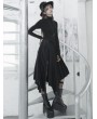 Punk Rave Black Street Fashion Gothic Grunge Velvet Irregular Pleated Casual Skirt