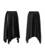 Punk Rave Black Street Fashion Gothic Grunge Velvet Irregular Pleated Casual Skirt