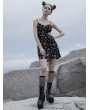 Punk Rave Black Street Fashion Gothic Grunge Velvet Sleeveless Mini Dress