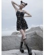 Punk Rave Black Street Fashion Gothic Grunge Velvet Sleeveless Mini Dress