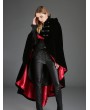 Pentagramme Black and Red Gothic Female Woolen Long Hoodie Cape