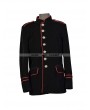 Pentagramme Black and Red Military Style Gothic Jacket for Men