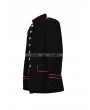 Pentagramme Black and Red Military Style Gothic Jacket for Men