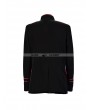 Pentagramme Black and Red Military Style Gothic Jacket for Men