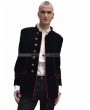Pentagramme Black and Red Military Style Gothic Jacket for Men