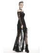 Dark in Love Black Romantic Gothic Lace Off-the-Shoulder Long Fishtail Dress