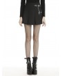 Dark in Love Black Gothic Grunge Punk Metal Chain Pleated Mini Skirt