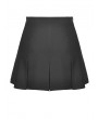 Dark in Love Black Gothic Grunge Punk Metal Chain Pleated Mini Skirt