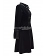 Pentagramme Black Chinese Style Gothic Long Coat for Women