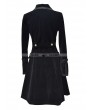 Pentagramme Black Chinese Style Gothic Long Coat for Women