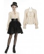 Dark in Love Ivory Vintage Steampunk Long Sleeve Blouse for Women