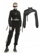 Dark in Love Black Gothic Punk Moto Style Short Casual Jacket for Women