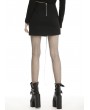 Dark in Love Black Gothic Punk Grunge Moto Style Asymmetric Mini Skirt