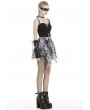 Dark in Love Black Gothic Punk Grunge Decadent Irregular Mini Skirt