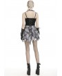 Dark in Love Black Gothic Punk Grunge Decadent Irregular Mini Skirt