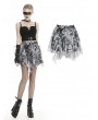 Dark in Love Black Gothic Punk Grunge Decadent Irregular Mini Skirt