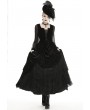 Dark in Love Black Vintage Gothic Velvet Long Sleeve Daily Wear Shirt for Women