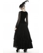 Dark in Love Black Vintage Gothic Velvet Long Sleeve Daily Wear Shirt for Women