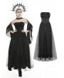 Dark in Love Black Vintage Gothic Strapless Gorgeous Maxi Prom Party Dress