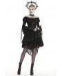 Dark in Love Black Gothic Decadent Off-the-Shoulder Long Sleeve Cocktail Party Dress