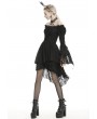 Dark in Love Black Gothic Decadent Off-the-Shoulder Long Sleeve Cocktail Party Dress