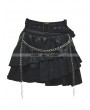 Pentagramme Black Gothic Punk Short Skirt 