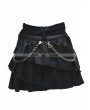 Pentagramme Black Gothic Punk Short Skirt 