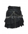 Pentagramme Black Gothic Punk Short Skirt 