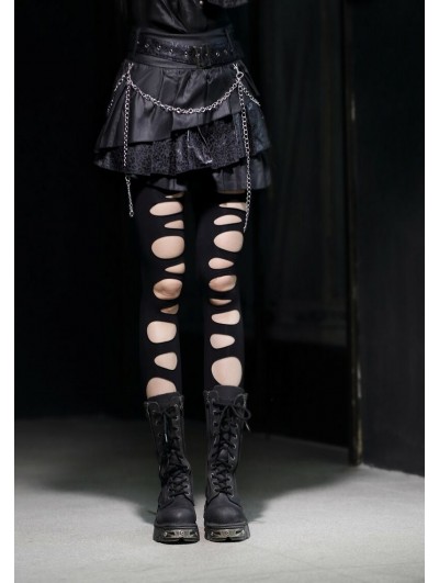 Pentagramme Black Gothic Punk Short Skirt 