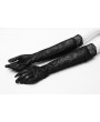 Punk Rave Black Daily Wear Vintage Pattern Gothic Gloves for Women